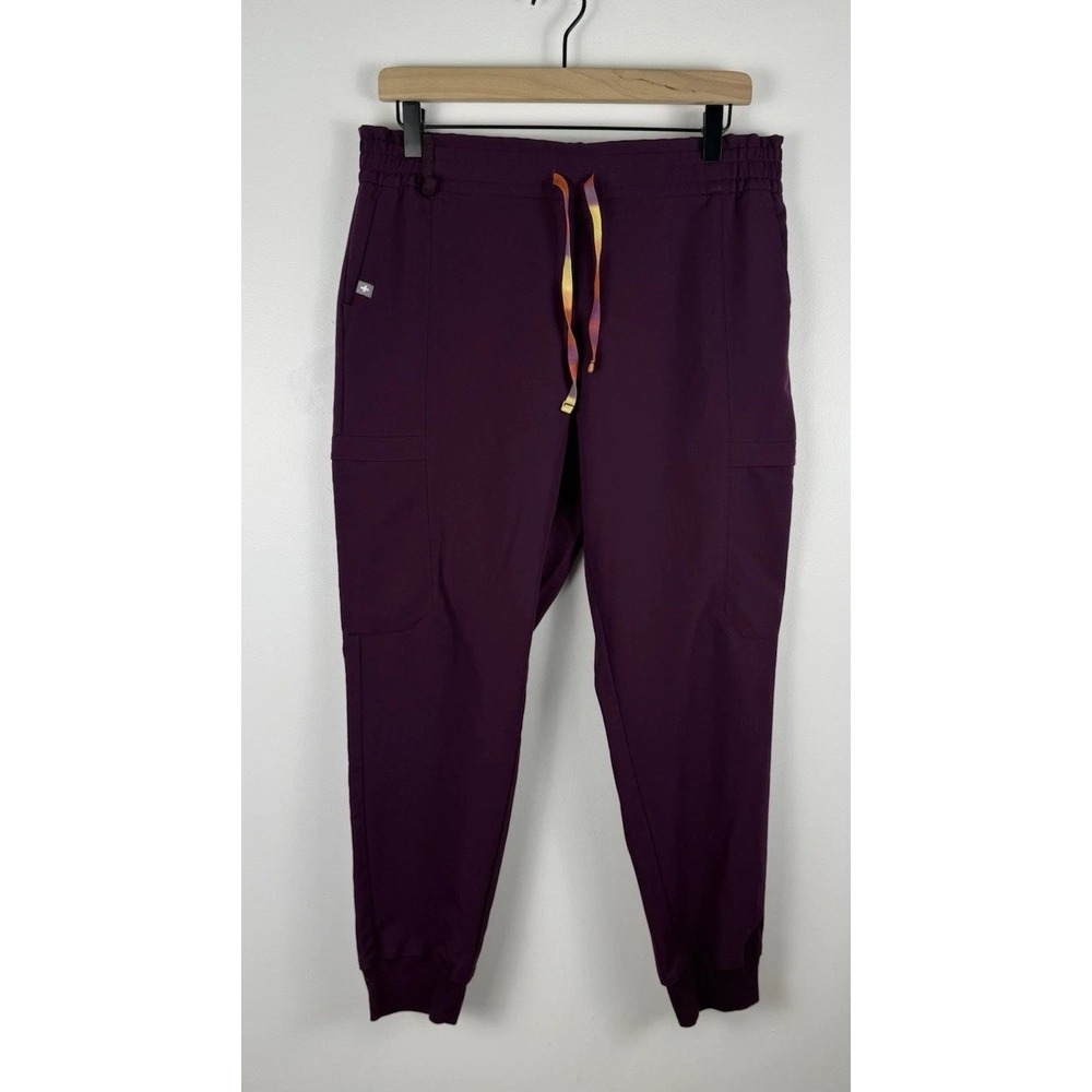 FIGS Zamora Jogger Scrub Pants Women's Size Medium Petite Fuchsia Purple